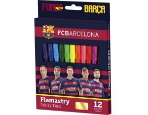 FLAMASTRY 12 kolorów FC BARCELONA Mazaki
