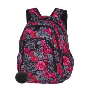 COOLPACK PLECAK STRIKE RED BLACK FLOWERS+GRATIS