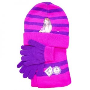 Komplet czapka jesienna / zimowa, rękawiczki i szalik Violetta - Martina Stoessel