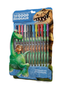 Zestaw 12 kolorowych długopisów żelowych Dobry Dinozaur