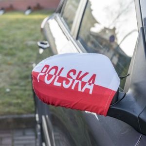 Flaga na lusterko samochodowe Mundial 2018 - Polska 2 pak
