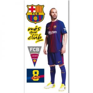 Naklejka ścienna zdejmowalna FC Barcelona – Iniesta