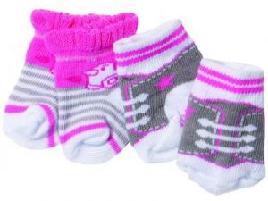 Baby Born Skarpetki Dla Lalki 2pack Biało-szar-róż