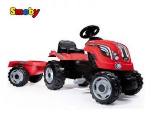 SMOBY Traktor z przyczepą FARMER XL czerwony